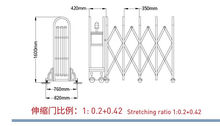 嘉鑫不锈钢电动门大圆弯三代