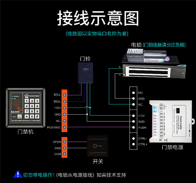 嘉鑫998小区电子门禁系统玻璃门刷卡密码锁磁力无线门禁一体机