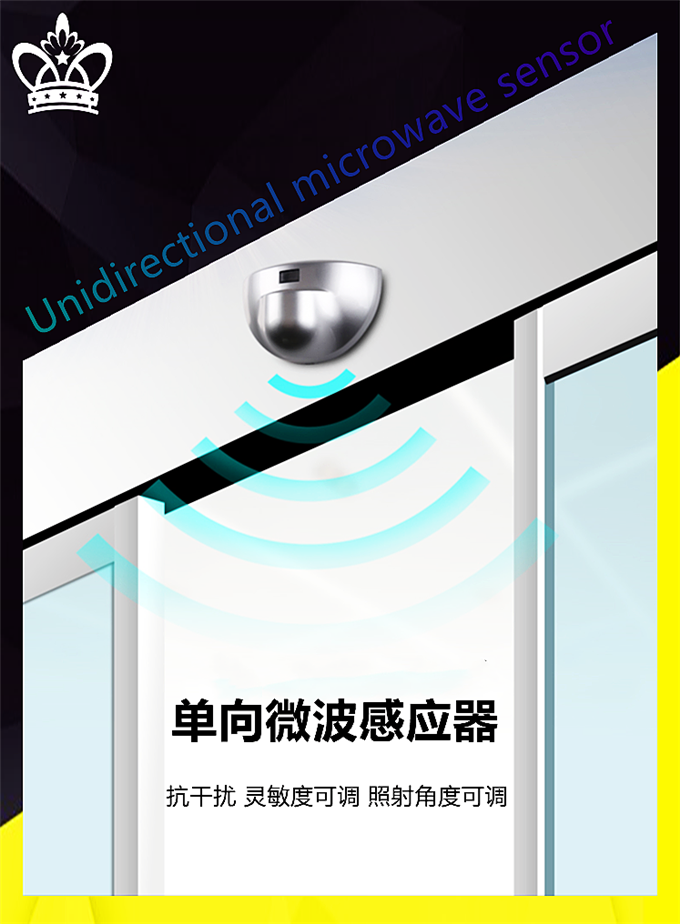 盖卓204GD微波传感器自动门感应器探头通用松下自动门玻璃门