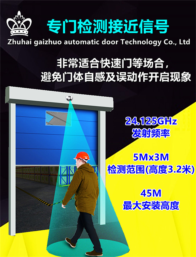 盖卓204GD微波传感器自动门感应器探头通用松下自动门玻璃门